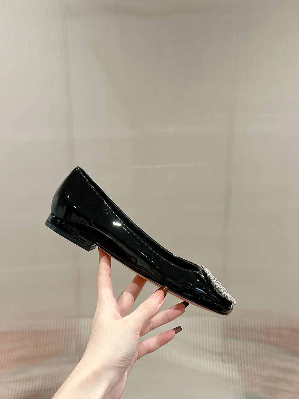 Louis Vuitton Crystal Lv Ballet Flats Black view 7