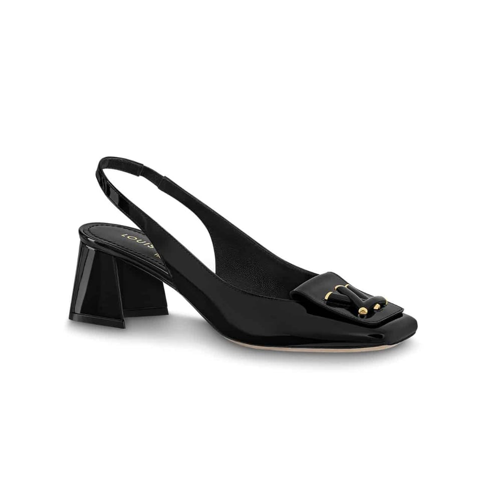 Louis Vuitton Shake Slingback High Heels Black 1Ab0Tv view 2