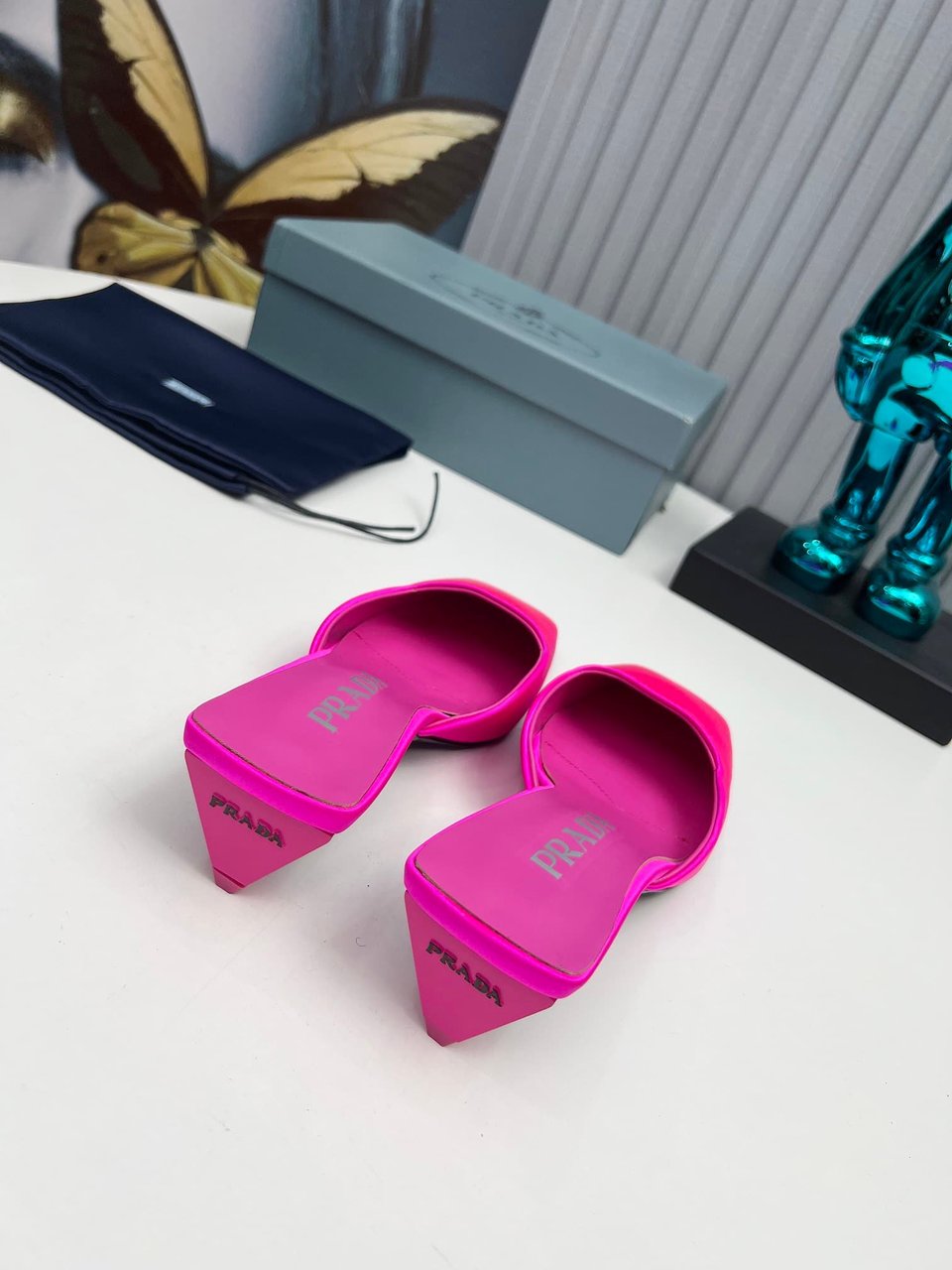 Prada Leather Mules Pink view 4