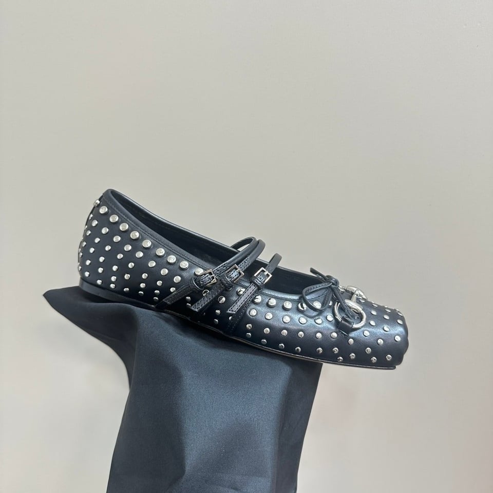 Gucci Women’S Horsebit Ballet Flat Allover Studs Black 814317 Aaeev 1050 view 7