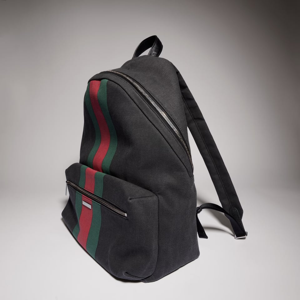 Gucci Positano Large Backpack 875226 Black Canvas 34cm/13.4in view 6