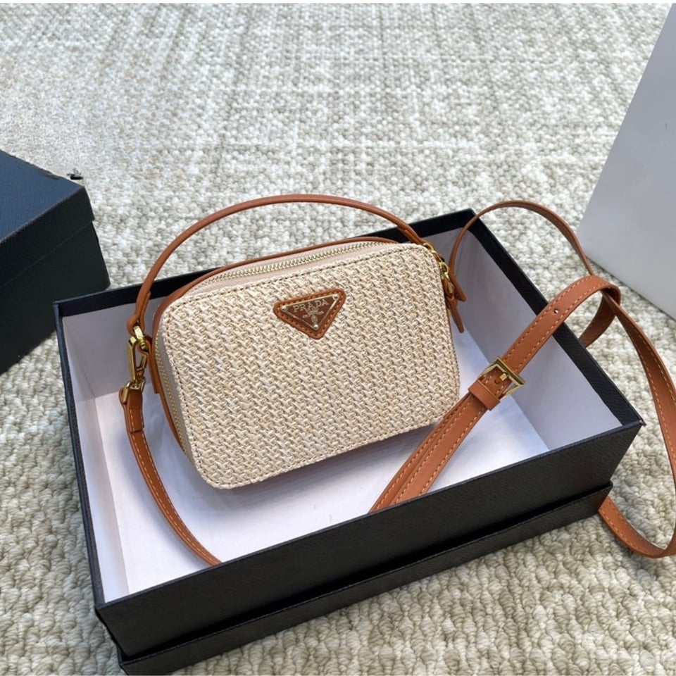 Prada Crochet Leather Mini-Pouch Shoulder Bag 18cm view 3
