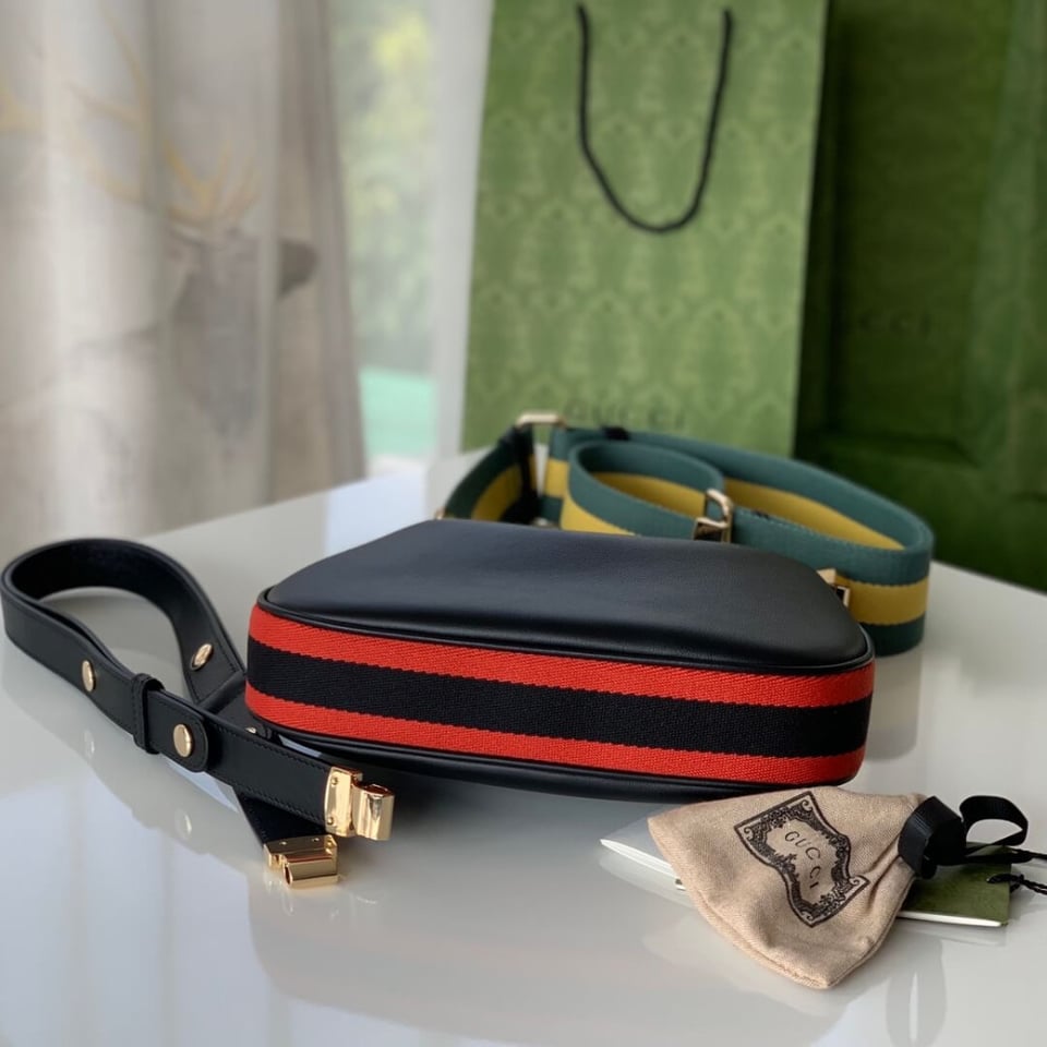 Gucci Black Leather Attache Small Shoulder Bag view 11