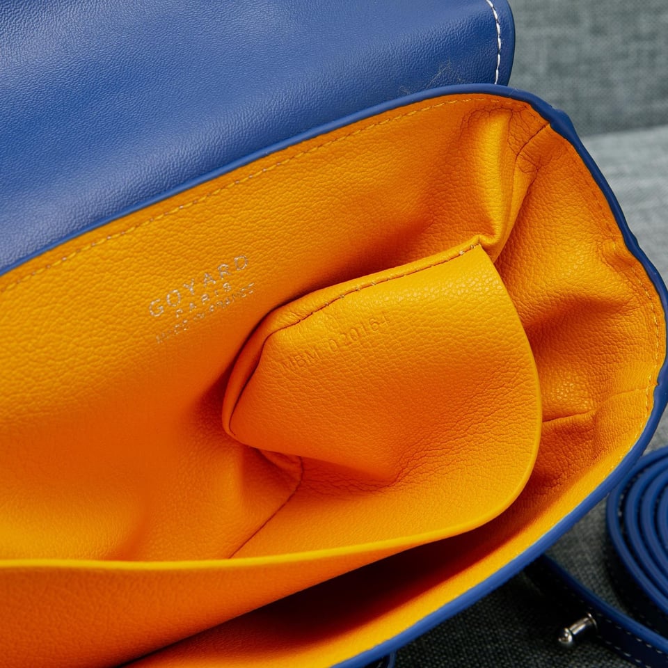 Goyard Saigon Souple Mini Bag Blue Canvas 20cm view 10