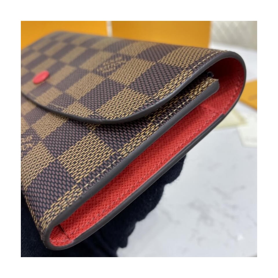 Louis Vuitton Damier Ebene Emilie Wallet Red view 6