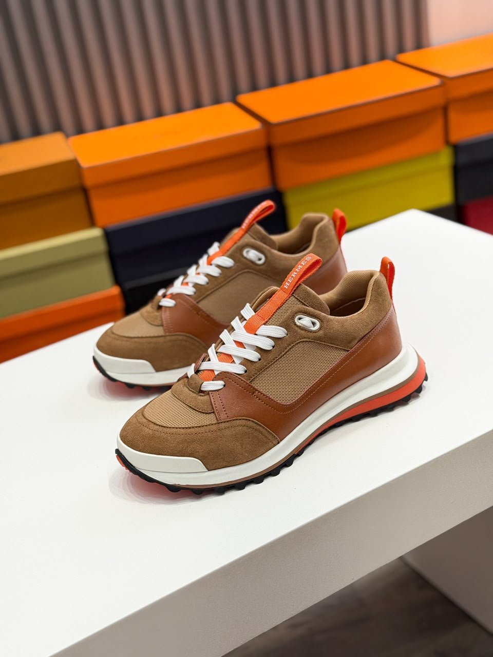 Hermes Leader Sneaker Multicolor Alabaster Beige H252863ZHVD415 view 11