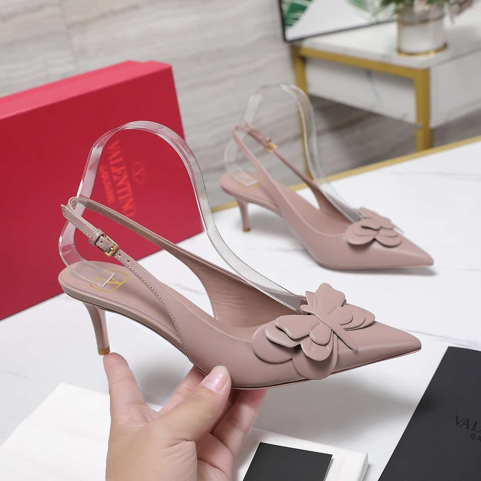 Valentino Garavani Papier Phalène Slingback Pumps Pink view 5