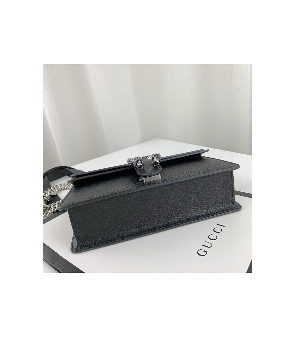 Gucci Dionysus Small Shoulder Bag in Black Leather view 11