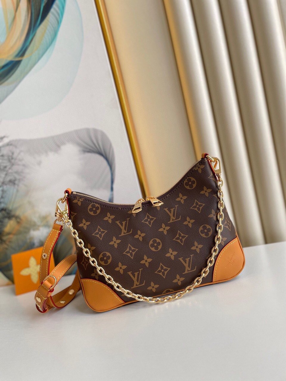 Louis Vuitton Lv Boulogne Monogram Canvas Beige M45832 29cm/ 11.8in view 6