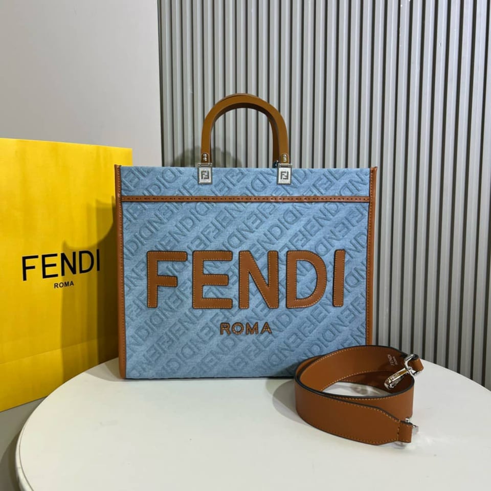 Fendi Sunshine Medium Denim Light Blue 35Cm view 3