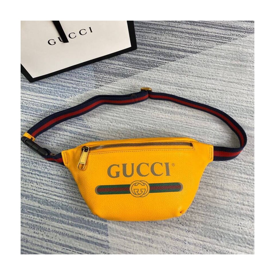 Gucci Print Small Belt Bag Waist Body Yellow view 4