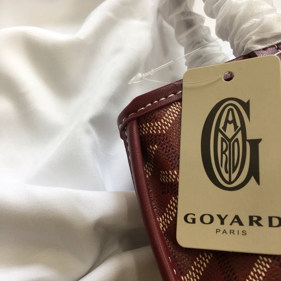Goyard Anjou Mini Bag 20cm Burgundy Canvas view 5