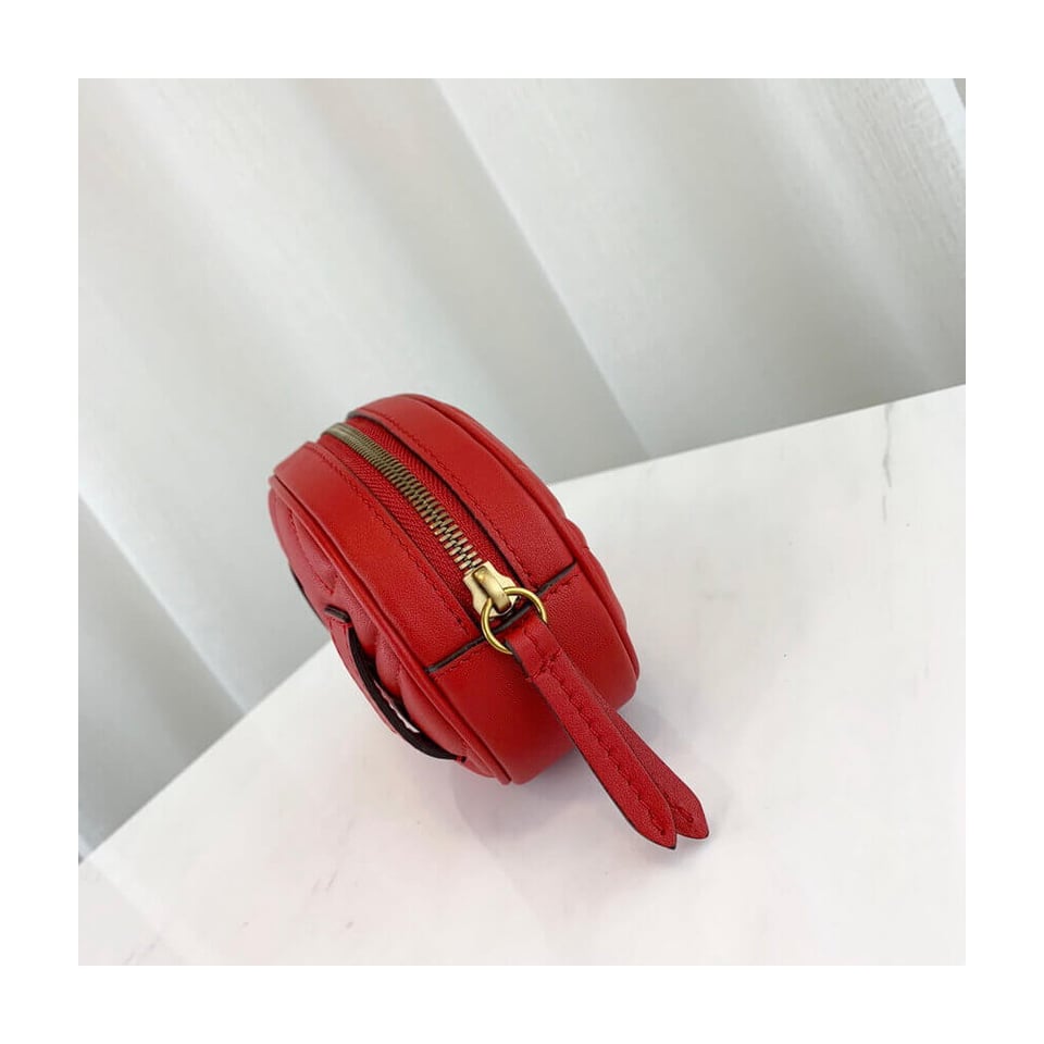 Gucci GG Marmont Matelasse Leather Belt Bag Red view 13