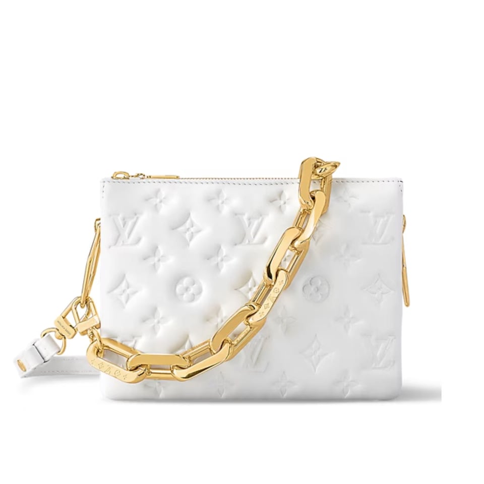 Louis Vuitton Coussin BB 22cm/8.7in Monogram Empreinte Leather White M20770 – Women view 2