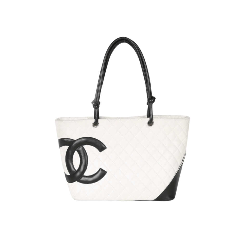 Chanel Calfskin Quilted Large Cambon Tote Black White 41Cm/16in view 2