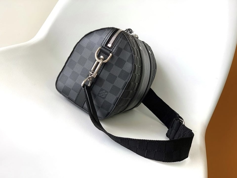 Louis Vuitton Keepall 50 Black Graphite N40443 view 4