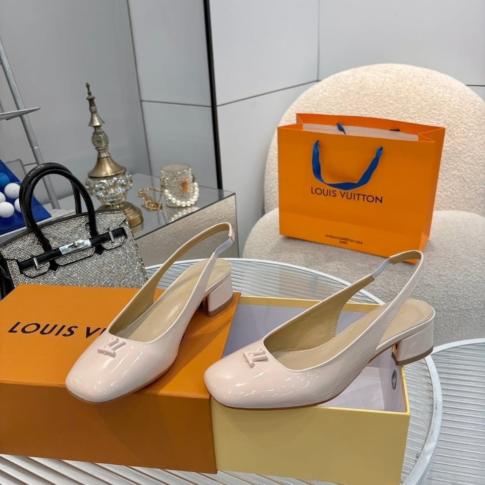 Louis Vuitton Swing Slingback Pump Nude 1Agufb view 3