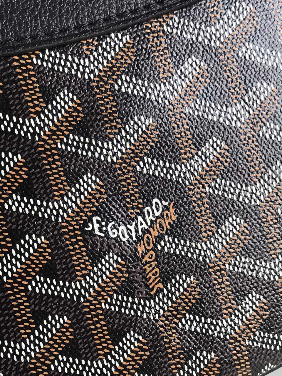 Goyard Hirondelle Bag 25 Cm Black Lambskin And Goyardine Canvas view 3