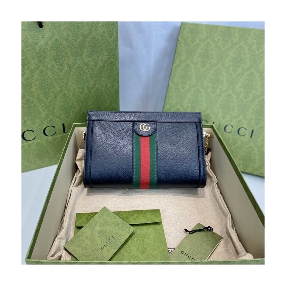 Gucci Ophidia Small Shoulder Bag in Black Leather view 9