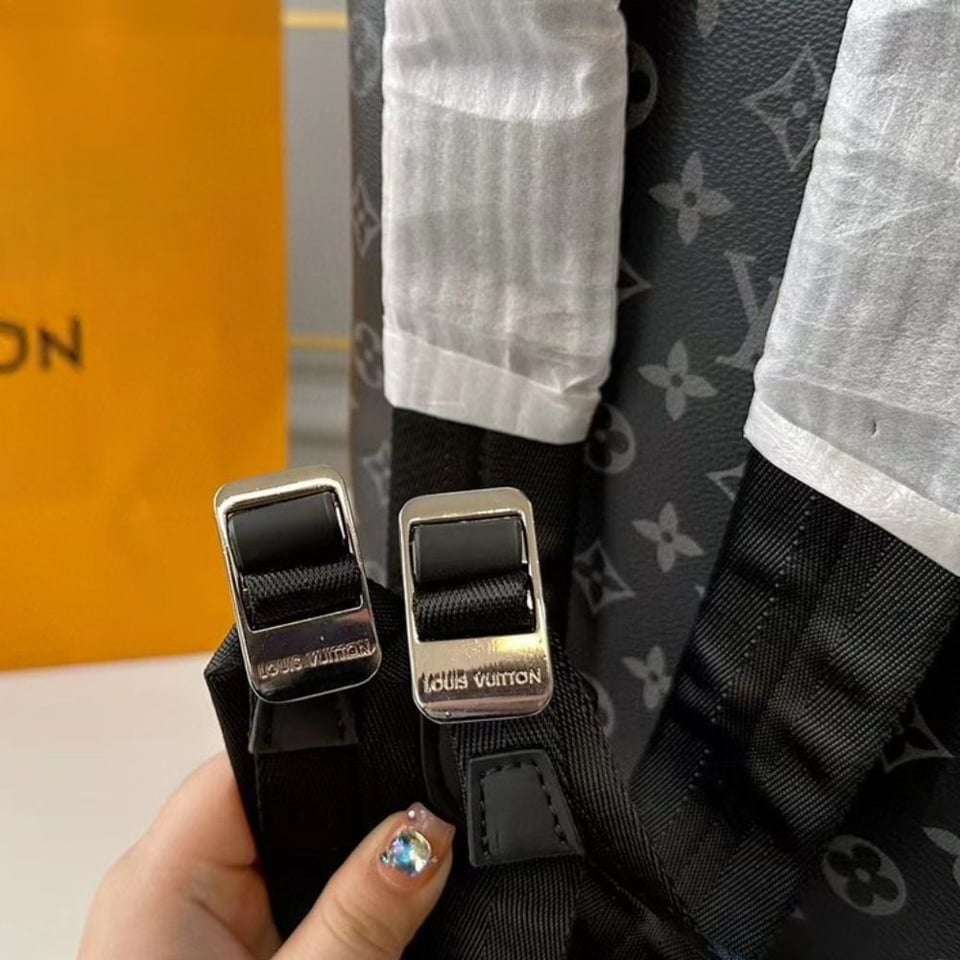 Louis Vuitton Discovery Monogram Eclipse Canvas Backpack Black 28Cm view 9