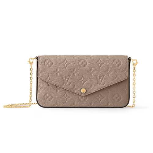 Louis Vuitton Felicie Pochette Bag Gray Tourterelle 21Cm view 2