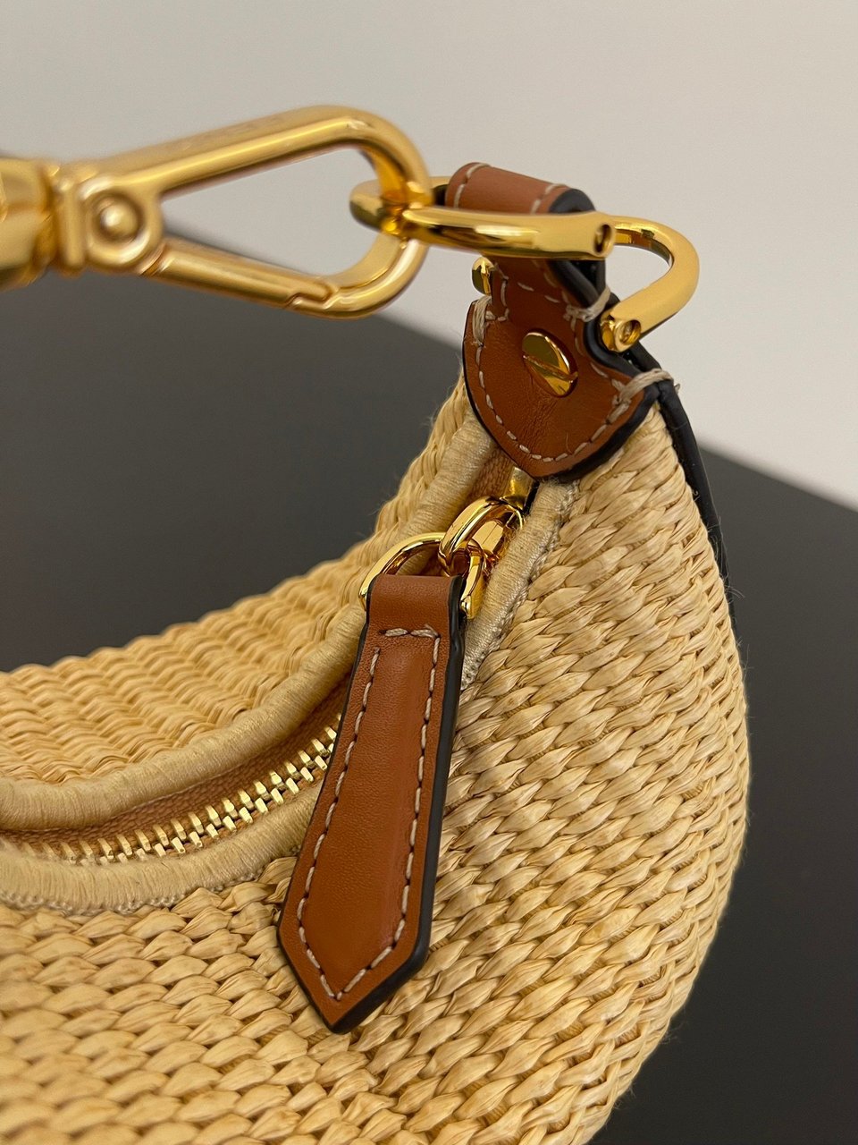 Fendi Fendigraphy Mini Natural Raffia ‘Beige’ 16.5cm/ 6.5in view 7