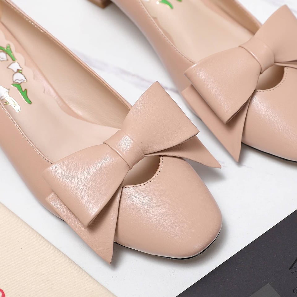 Valentino Bowow Pumps In Kidskin Water Rose 6W2S0Lb5Ddt W34 view 3