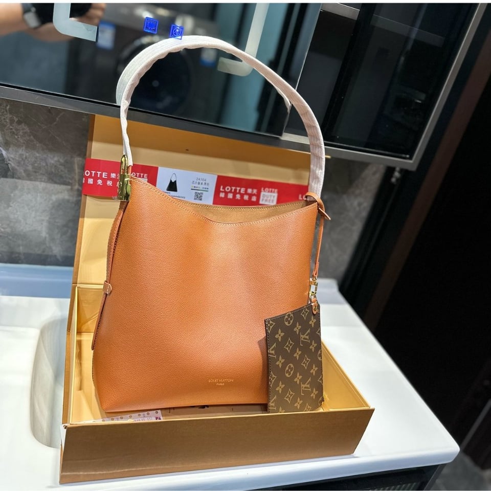 Louis Vuitton Low Key Hobo Bag With Gold Hardware In Cognac 43Cm M24974 view 3