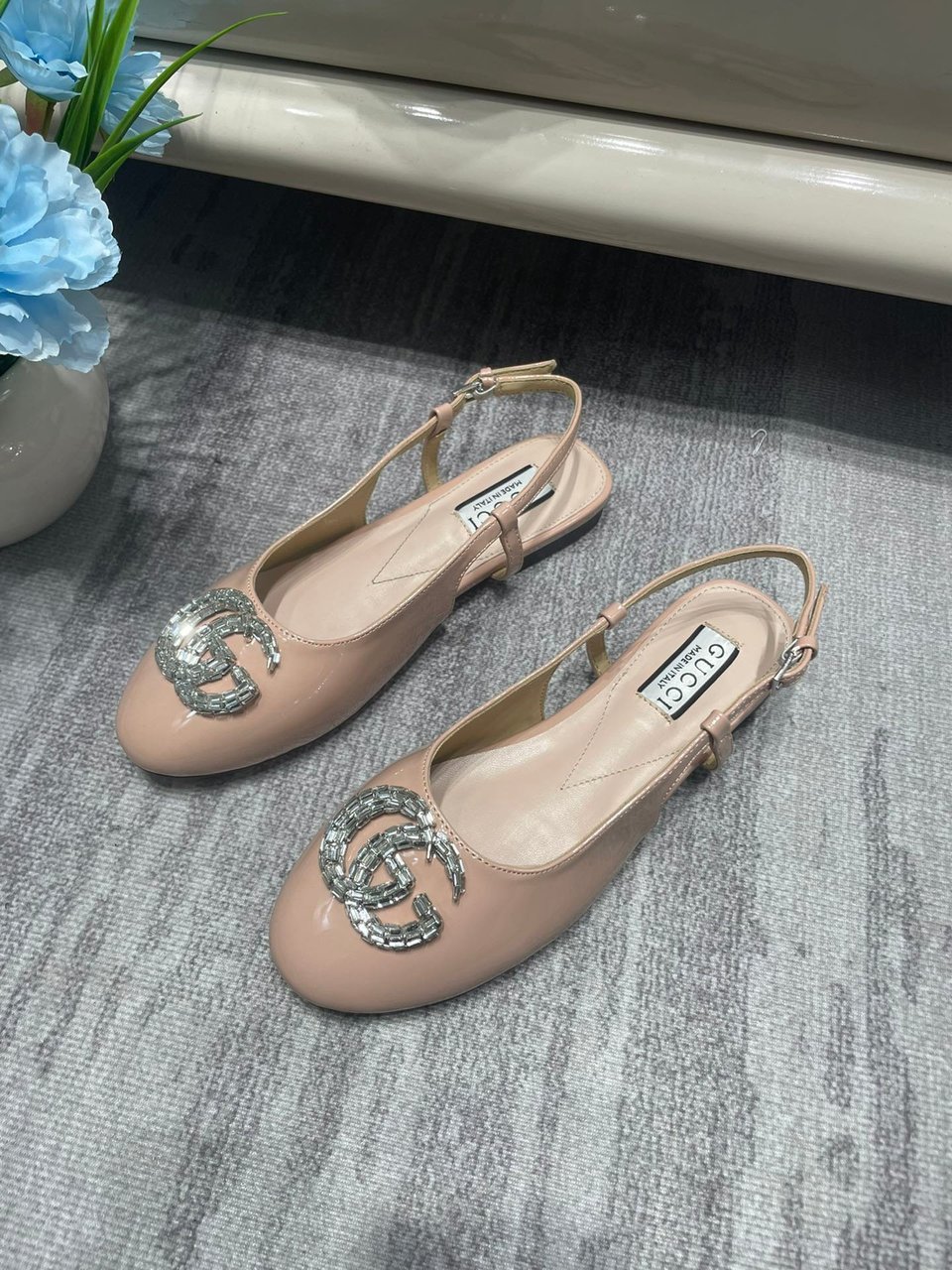 Gucci Women’S Ballerina With Double G Pale Pink 762765 Bnc00 6705 view 4