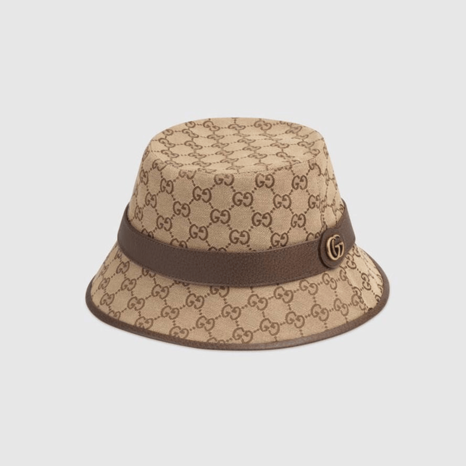 Gucci GG Canvas Bucket Hat Beige Brown view 4