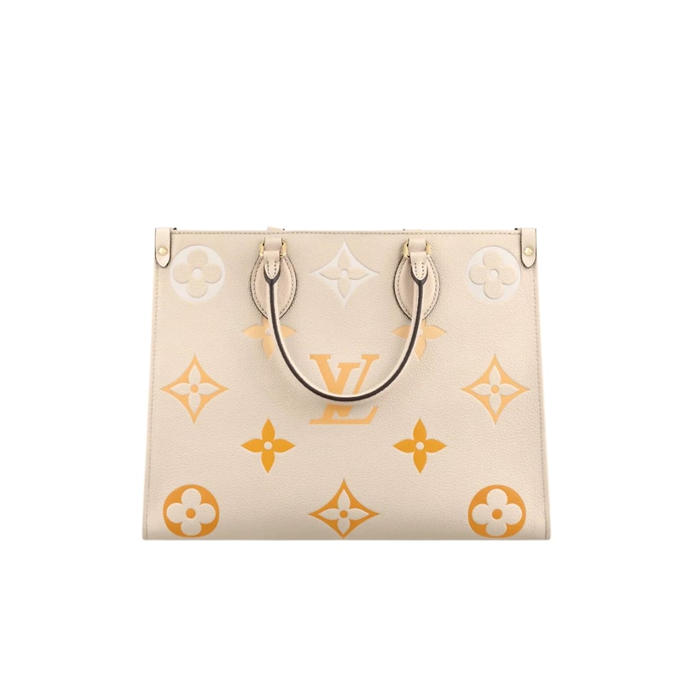 Louis Vuitton On The Go Mm Monogram Empreinte Leather White 34Cm M45717