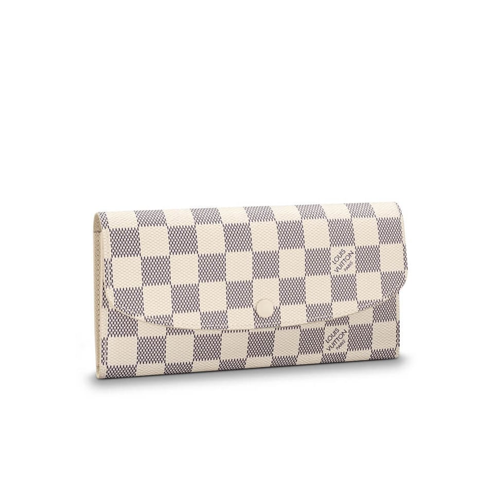 Louis Vuitton Damier Azur Emilie Wallet Beige view 2