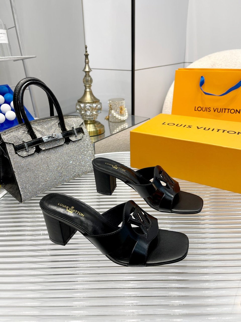 Louis Vuitton Lv Isola Mule Black view 7