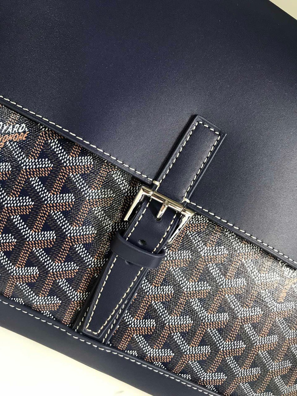 Goyard Citadin Bag 38Cm Navy Blue Canvas view 6