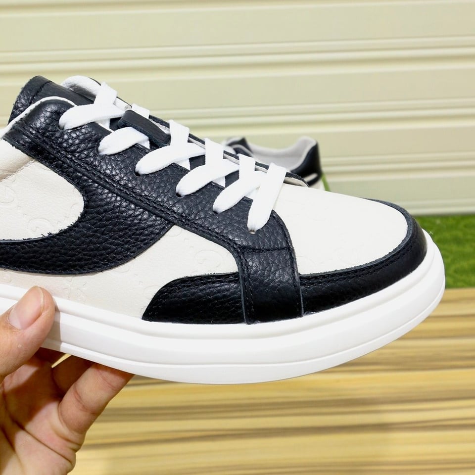 Gucci Gg Men’S Sneakers Leather Black And White view 7
