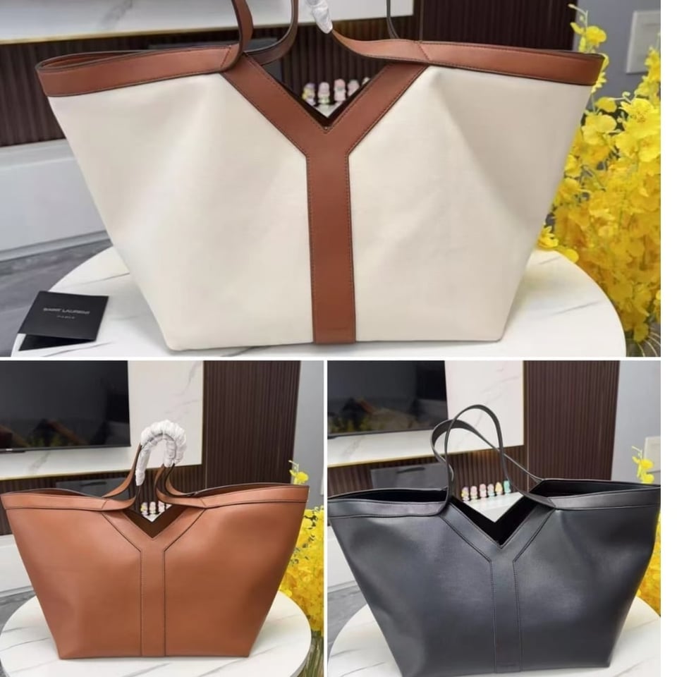 Saint Laurent Y Tote In Leather Bag Black view 4