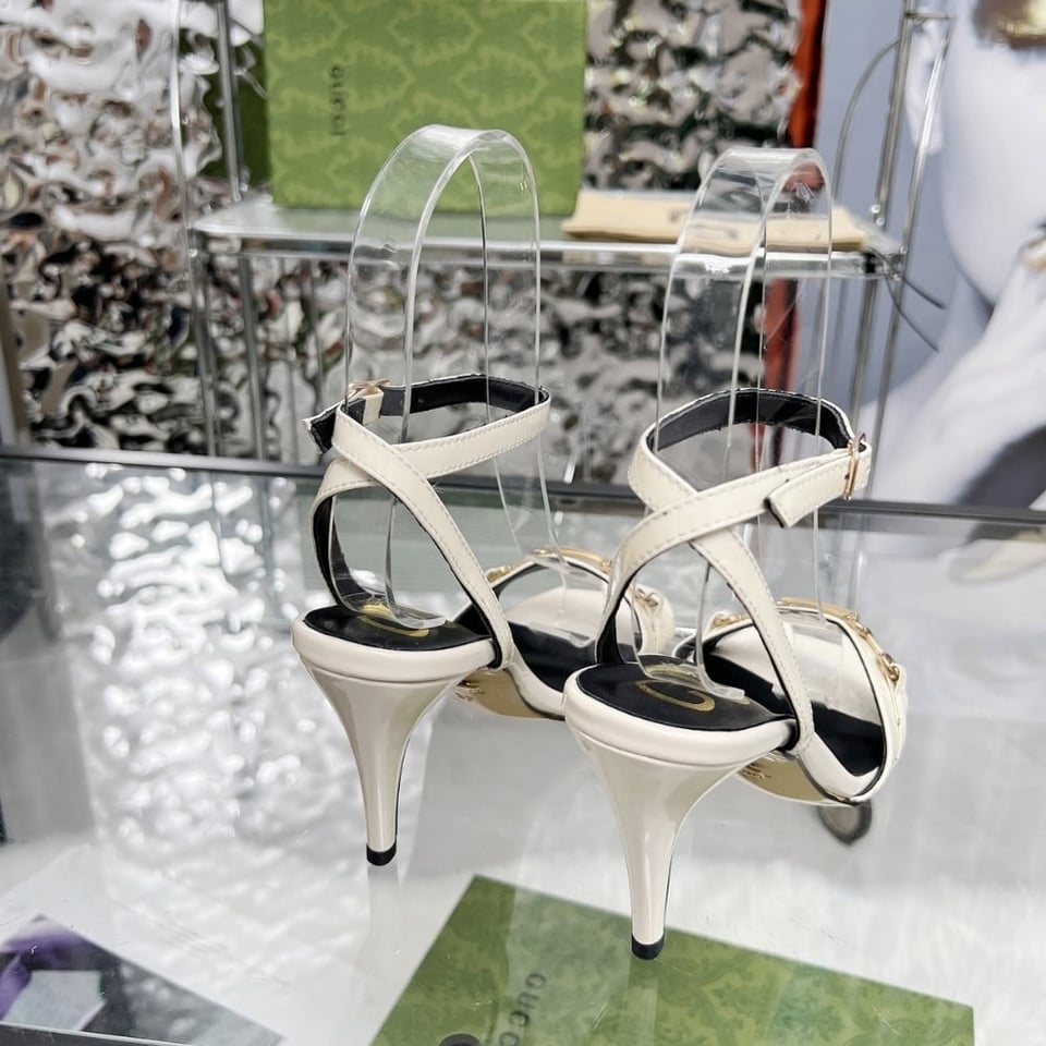 Gucci Moorea Sandals White view 6