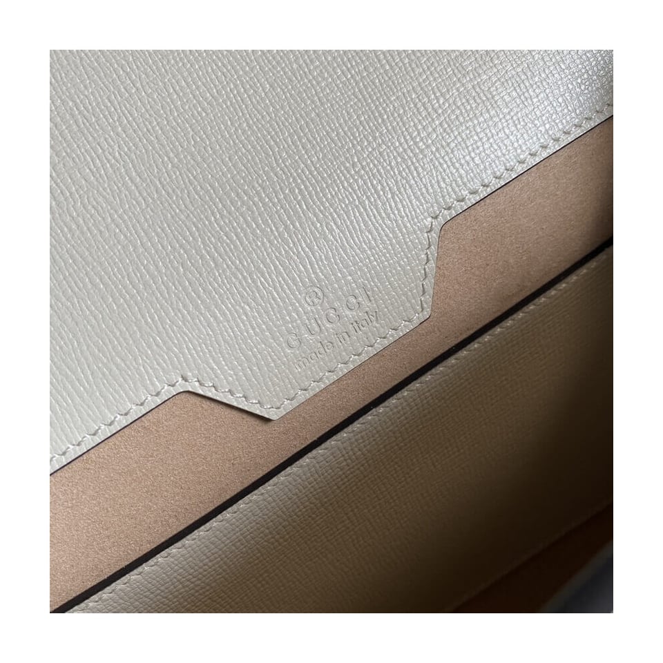 Gucci Horsebit 1955 Small Bag In White Leather view 13