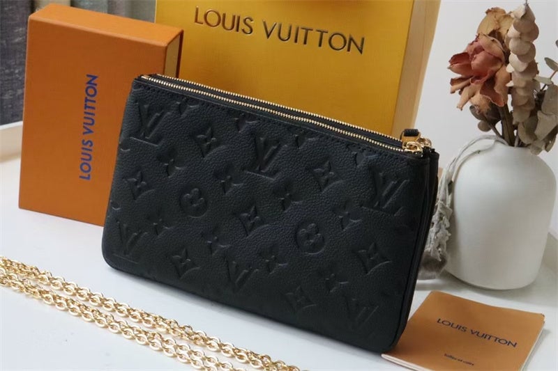 Louis Vuitton Double Zip Pochette 20Cm Black view 4