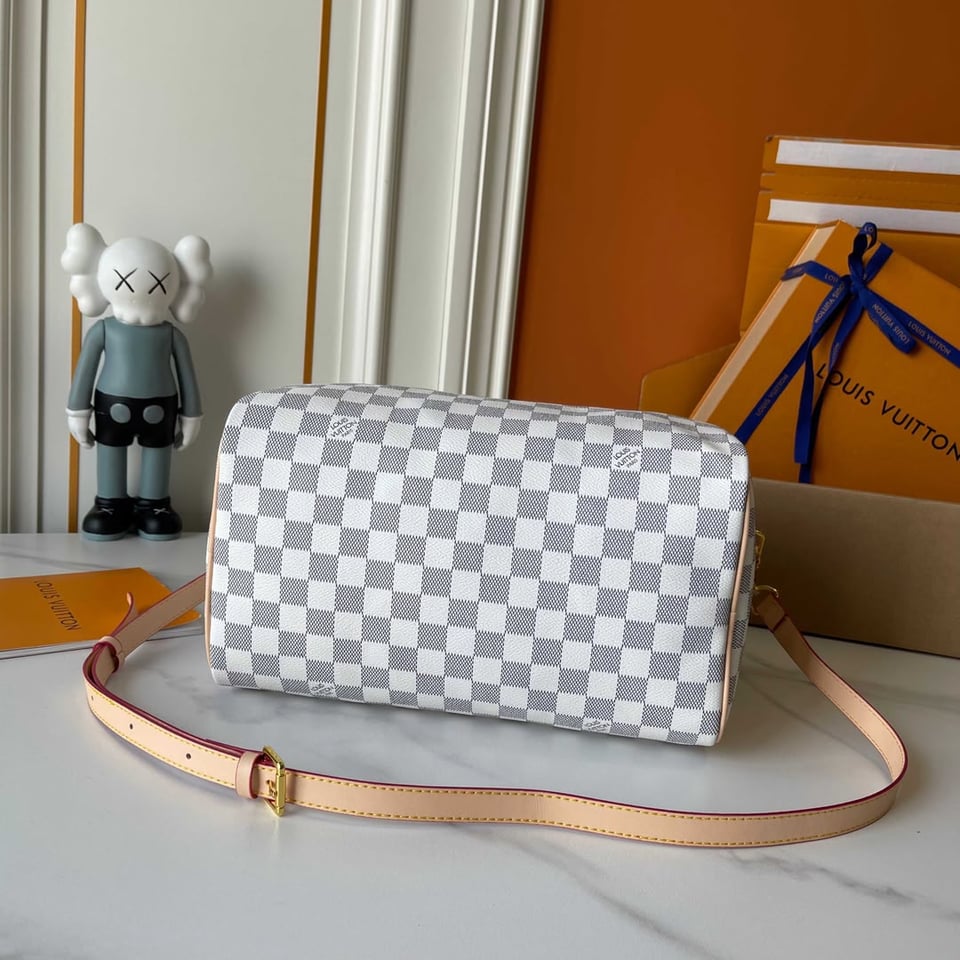 Louis Vuitton Speedy 30 Soft Damier Azur Canvas N40908 view 4