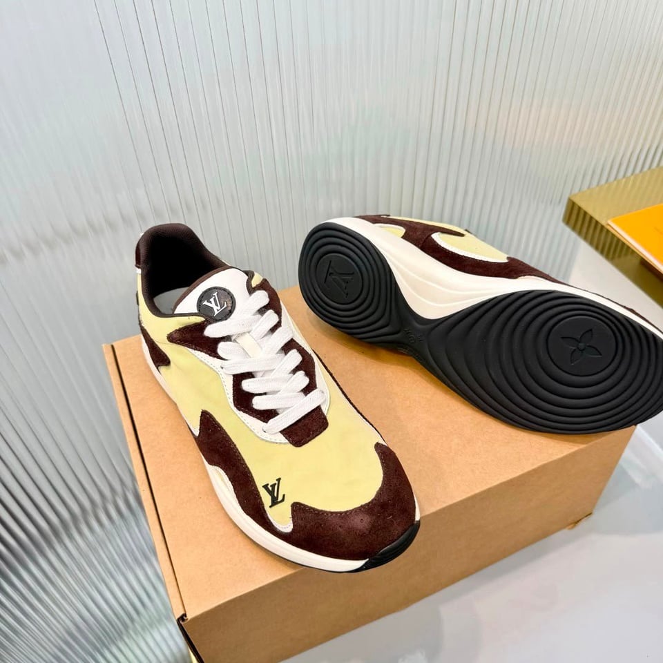 Louis Vuitton Drop 300 Sneakers Light Yellow Nylon 1AKP0J view 5