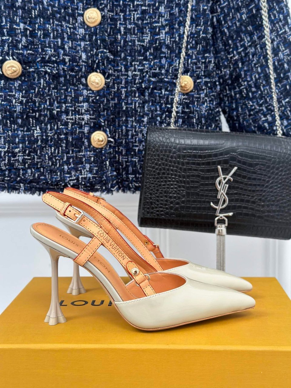 Louis Vuitton Blossom Slingback Pump Beige 1Ac8E0 view 3