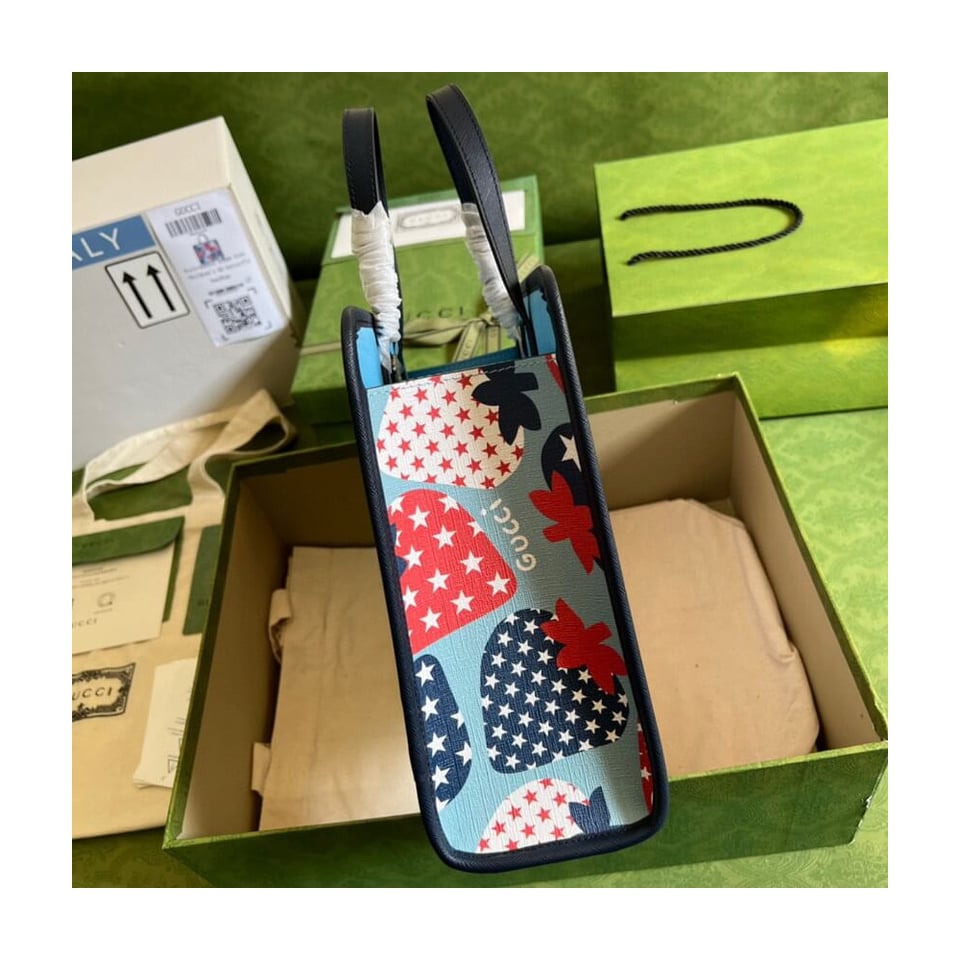 Gucci Strawberry Star Tote Bag view 6