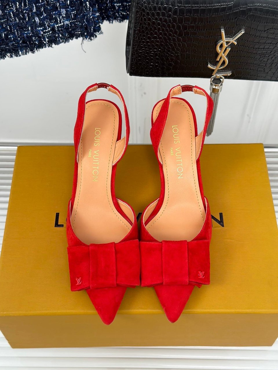 Louis Vuitton Blossom Slingback Pump Red 1Ac89N view 6