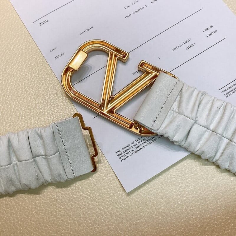 Valentino Garavani VLogo Elasticated Leather Belt view 6