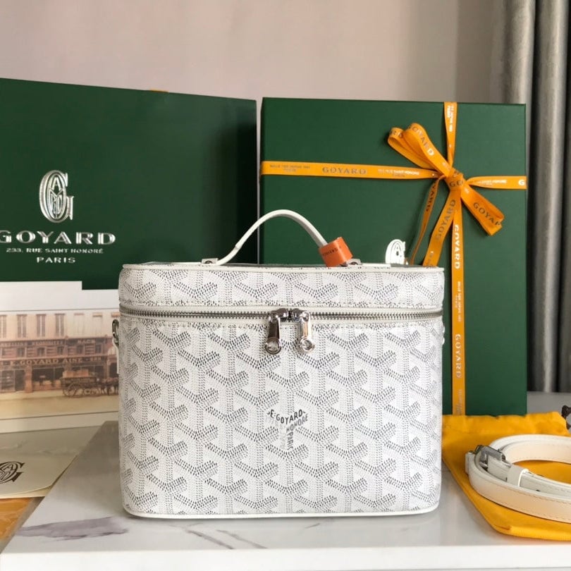 Goyard Muse Vanity Case 20 Cm White Goyardine Canvas view 2
