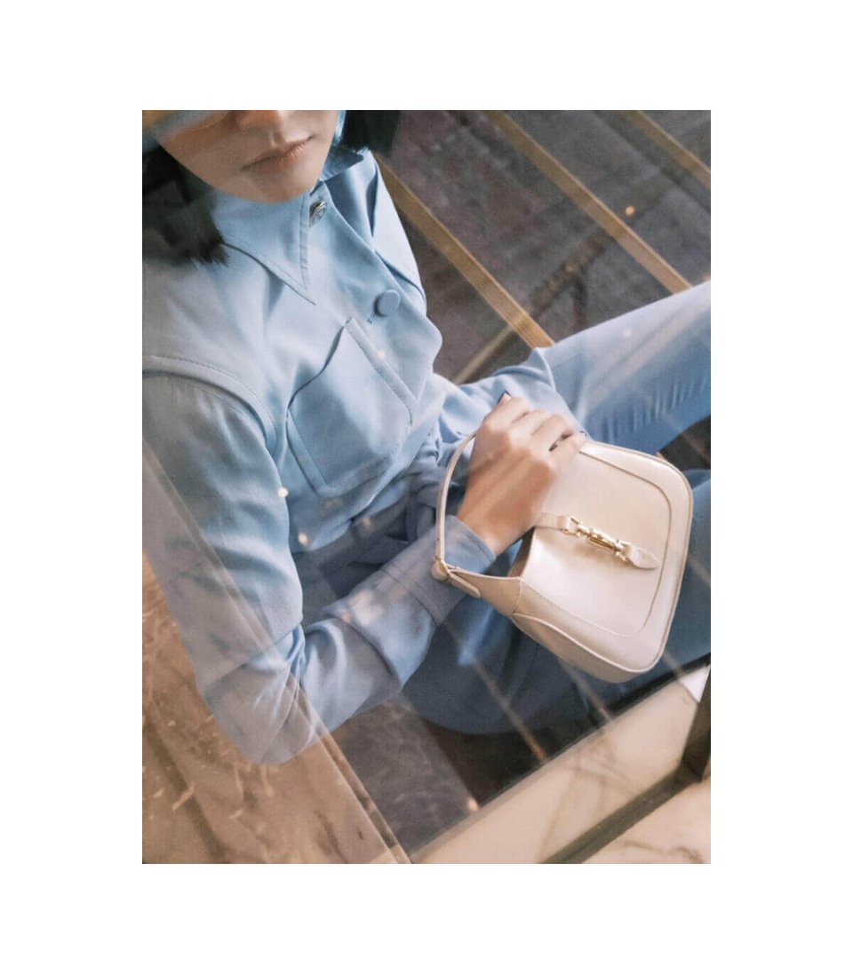Gucci Jackie 1961 Mini Hobo Bag In White Leather 19cm view 4