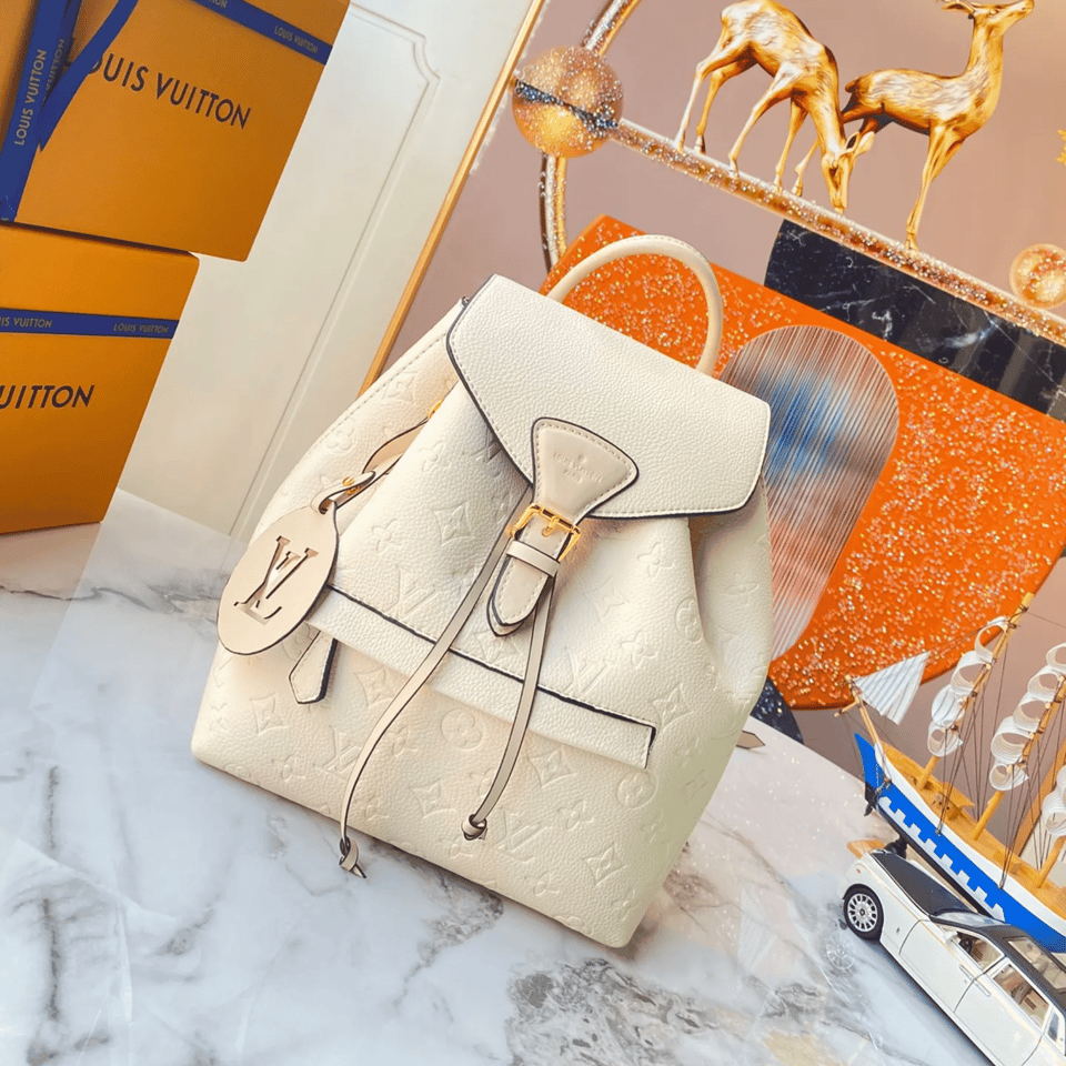 Louis Vuitton Montsouris Backpack Empreinte White 25Cm view 4