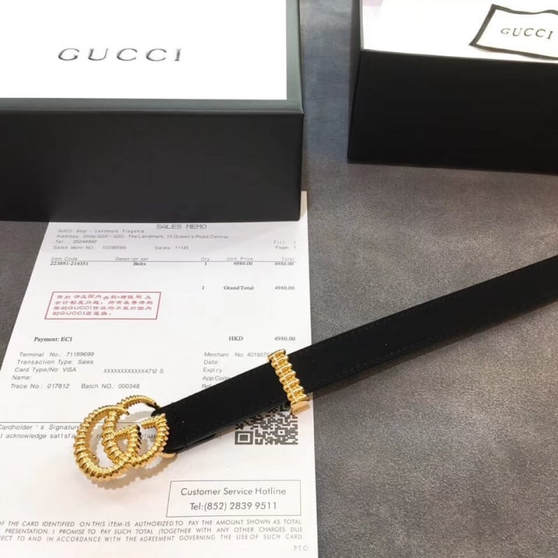 Gucci Suede Belt With Torchon Double G Buckle 602071 view 5