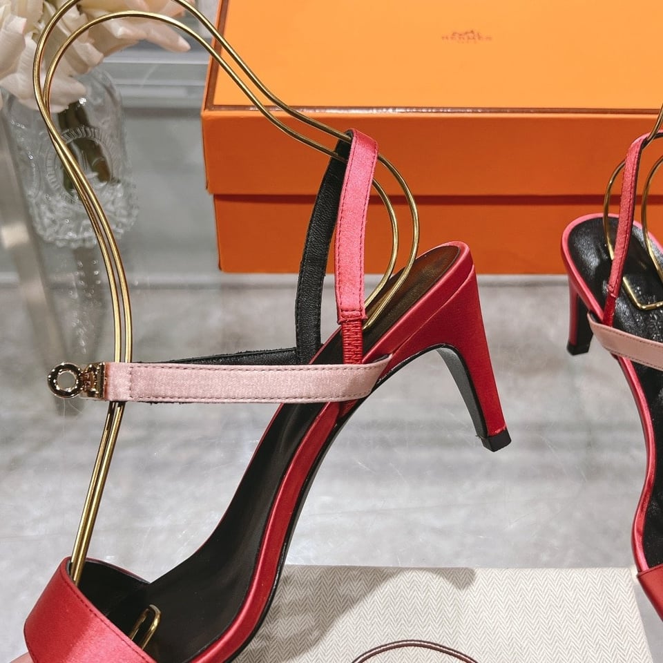 Hermes Glamour 75 Sandal Red view 4